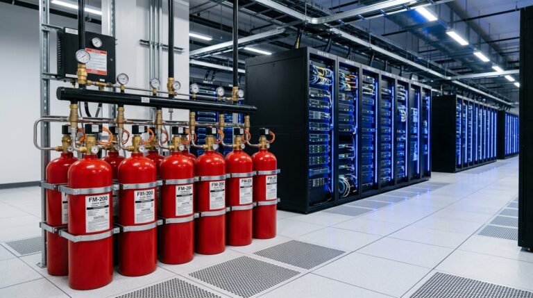 Thi công hệ thống chữa cháy khí FM-200, N2, CO2 cho phòng máy chủ