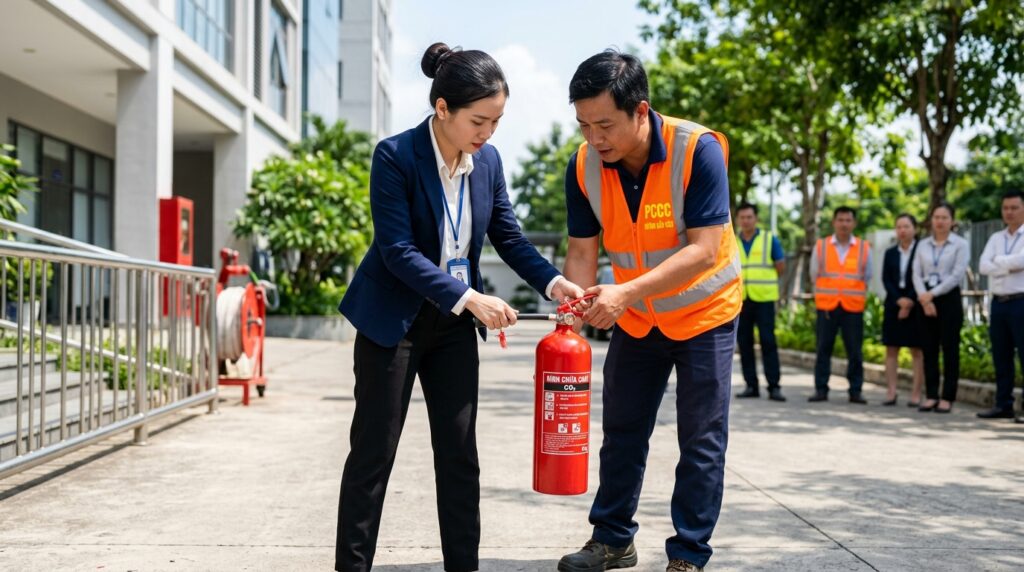 Hướng dẫn sử dụng bình chữa cháy và kỹ năng thoát nạn cơ bản
