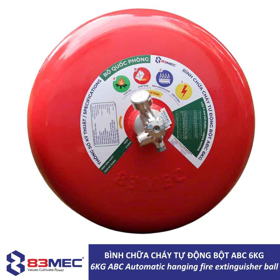 Bình chữa cháy tự động bột ABC 6kg 83MEC