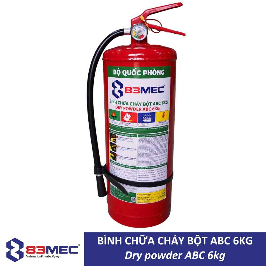 Bình chữa cháy bột ABC 6kg 83MEC