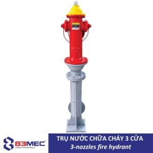 Trụ nước chữa cháy 3 cửa 83MEC