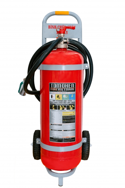 Bình chữa cháy xe đẩy bột ABC 35kg Tomoken