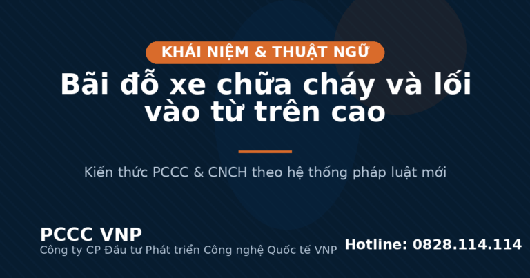 Bãi đỗ xe chữa cháy và lối vào từ trên cao
