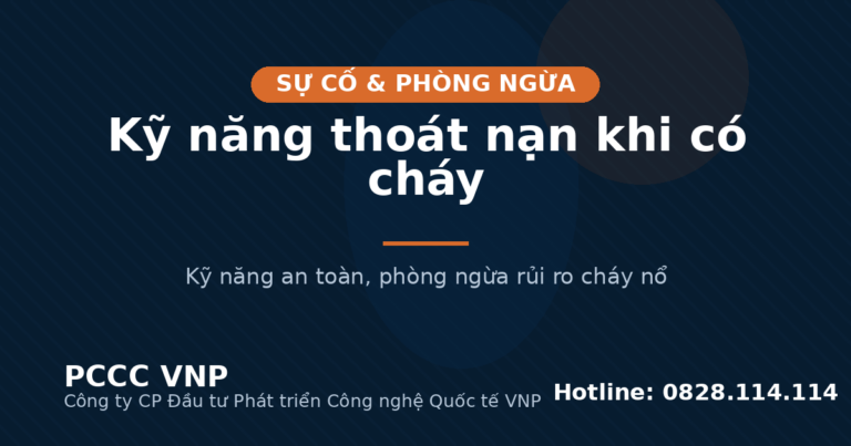 Kỹ năng thoát nạn khi có cháy