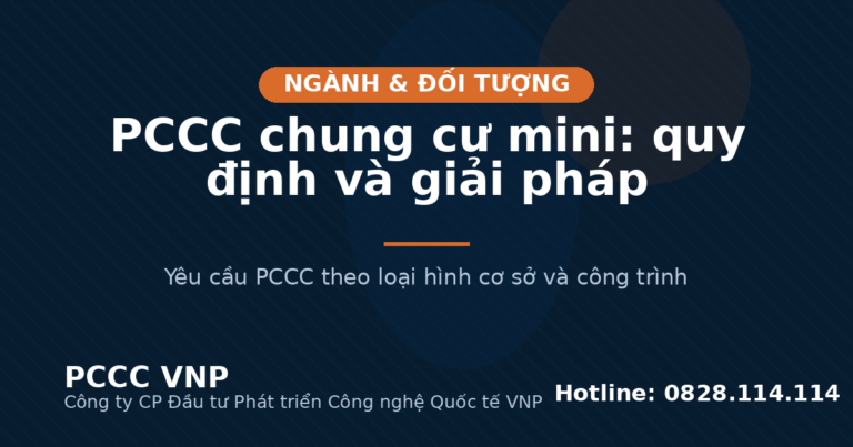PCCC chung cư mini: quy định và giải pháp