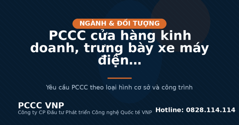 PCCC cửa hàng kinh doanh, trưng bày xe máy điện